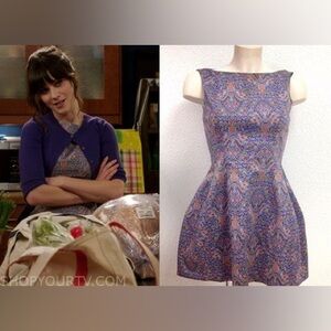 Zara Alexa Chung Multicolor Paisley Midi Dress - Blue, Orange, Pink